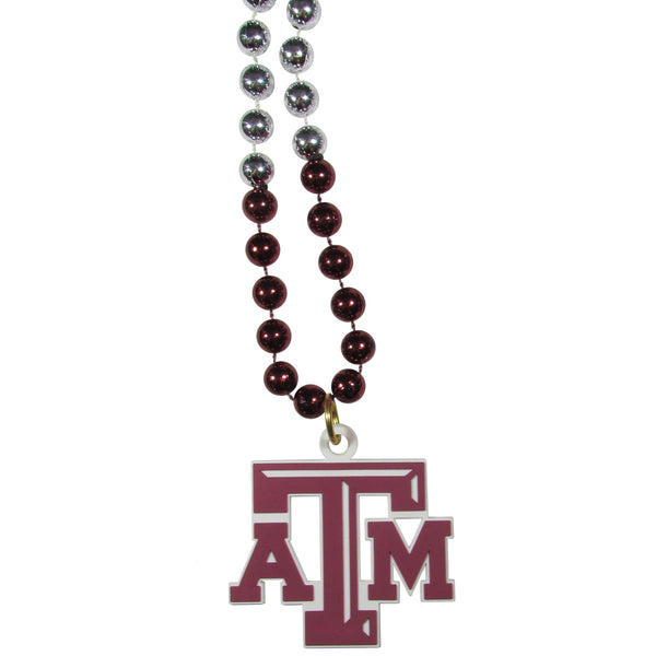 NCAA - Texas A & M Aggies Mardi Gras Necklace-Jewelry & Accessories,College Jewelry,College Necklaces,Mardi Gras Bead Necklaces-JadeMoghul Inc.
