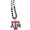 NCAA - Texas A & M Aggies Mardi Gras Necklace-Jewelry & Accessories,College Jewelry,College Necklaces,Mardi Gras Bead Necklaces-JadeMoghul Inc.