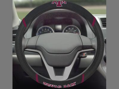 Custom Area Rugs NCAA Texas A&M Steering Wheel Cover 15"x15"