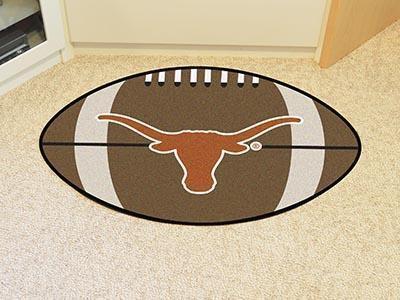 Round Rug in Living Room NCAA Texas Football Ball Rug 20.5"x32.5"