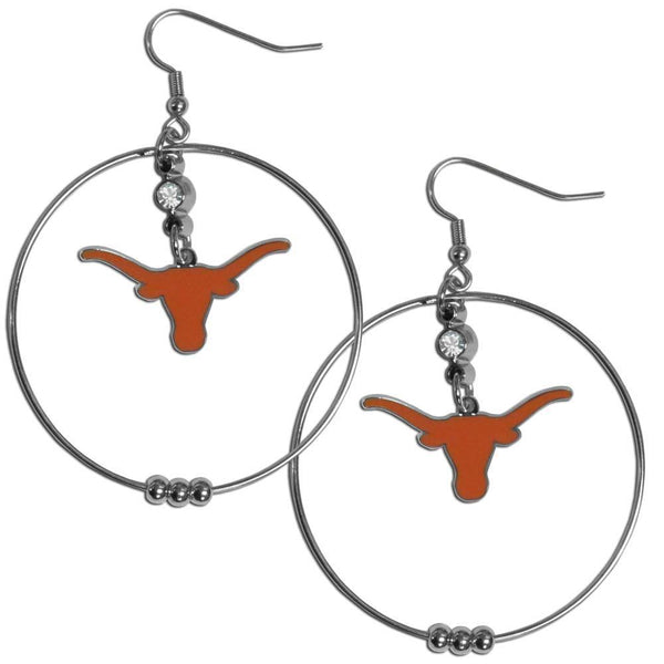 NCAA - Texas Longhorns 2 Inch Hoop Earrings-Jewelry & Accessories,Earrings,2 inch Hoop Earrings,College Hoop Earrings-JadeMoghul Inc.