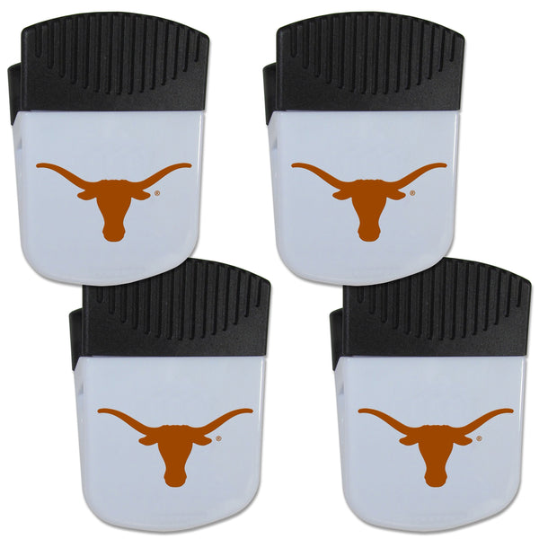 NCAA - Texas Longhorns Chip Clip Magnet with Bottle Opener, 4 pack-Other Cool Stuff,College Other Cool Stuff,Texas Longhorns Other Cool Stuff-JadeMoghul Inc.