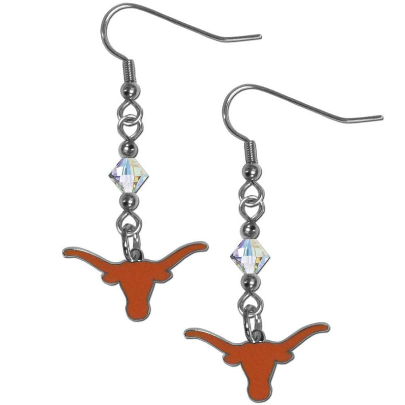 NCAA - Texas Longhorns Crystal Dangle Earrings-Jewelry & Accessories,Earrings,Crystal Dangle Earrings,College Crystal Earrings-JadeMoghul Inc.