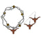 NCAA - Texas Longhorns Dangle Earrings and Crystal Bead Bracelet Set-Jewelry & Accessories,College Jewelry,Texas Longhorns Jewelry-JadeMoghul Inc.
