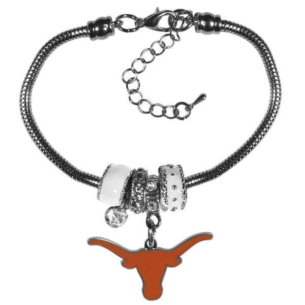 NCAA - Texas Longhorns Euro Bead Bracelet-Jewelry & Accessories,Bracelets,Euro Bead Bracelets,College Euro Bead Bracelets-JadeMoghul Inc.
