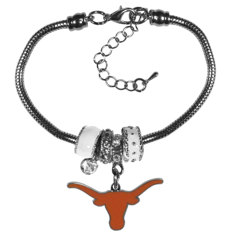 NCAA - Texas Longhorns Euro Bead Bracelet-Jewelry & Accessories,Bracelets,Euro Bead Bracelets,College Euro Bead Bracelets-JadeMoghul Inc.