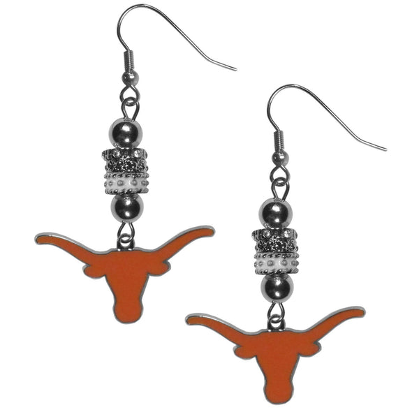 NCAA - Texas Longhorns Euro Bead Earrings-Jewelry & Accessories,Earrings,Euro Bead Earrings,College Euro Bead Earrings-JadeMoghul Inc.