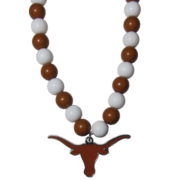 NCAA - Texas Longhorns Fan Bead Necklace-Jewelry & Accessories,Necklaces,Fan Bead Necklaces,College Fan Bead Necklaces-JadeMoghul Inc.