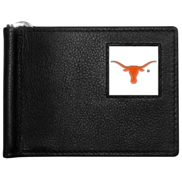 NCAA - Texas Longhorns Leather Bill Clip Wallet-Wallets & Checkbook Covers,Bill Clip Wallets,College Bill Clip Wallets-JadeMoghul Inc.