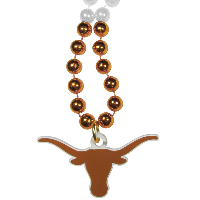 NCAA - Texas Longhorns Mardi Gras Necklace-Jewelry & Accessories,College Jewelry,College Necklaces,Mardi Gras Bead Necklaces-JadeMoghul Inc.