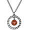 NCAA - Texas Longhorns Rhinestone Hoop Necklace-Jewelry & Accessories,Necklaces,Rhinestone Hoop Necklaces,College Rhinestone Hoop Necklaces-JadeMoghul Inc.