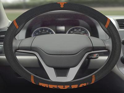 Custom Door Mats NCAA Texas Steering Wheel Cover 15"x15"