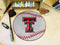 Round Area Rugs NCAA Texas Tech Baseball Mat 27" diameter