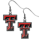 NCAA - Texas Tech Raiders Chrome Dangle Earrings-Jewelry & Accessories,Earrings,Dangle Earrings,Dangle Earrings,College Dangle Earrings-JadeMoghul Inc.