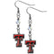 NCAA - Texas Tech Raiders Crystal Dangle Earrings-Jewelry & Accessories,Earrings,Crystal Dangle Earrings,College Crystal Earrings-JadeMoghul Inc.