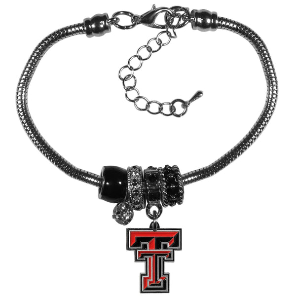 NCAA - Texas Tech Raiders Euro Bead Bracelet-Jewelry & Accessories,Bracelets,Euro Bead Bracelets,College Euro Bead Bracelets-JadeMoghul Inc.
