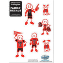 NCAA - Texas Tech Raiders Family Decal Set Small-Automotive Accessories,Decals,Family Character Decals,Small Family Decals,College Small Family Decals-JadeMoghul Inc.