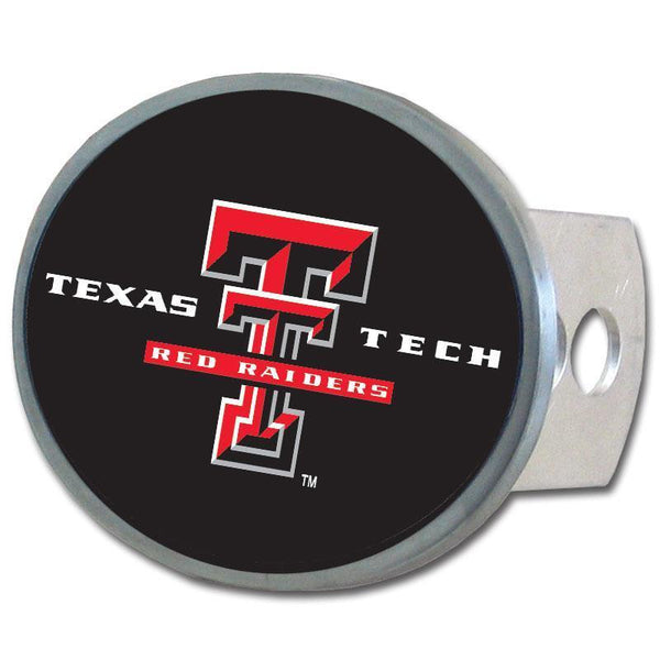 NCAA - Texas Tech Raiders Oval Metal Hitch Cover Class II and III-Automotive Accessories,Hitch Covers,Oval Metal Hitch Covers Class III,College Oval Metal Hitch Covers Class III-JadeMoghul Inc.