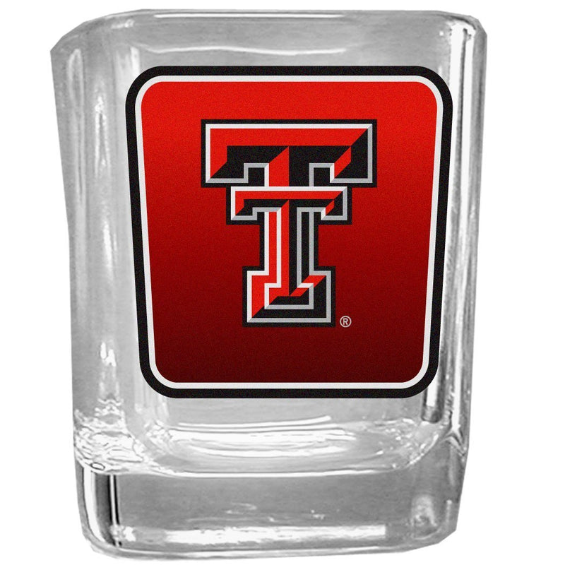 NCAA - Texas Tech Raiders Square Glass Shot Glass-Beverage Ware,Shot Glass,Graphic Shot Glass Set,College Graphic Shot Glass Set-JadeMoghul Inc.