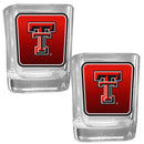 NCAA - Texas Tech Raiders Square Glass Shot Glass Set-Beverage Ware,Shot Glass,Graphic Shot Glass,College Graphic Shot Glass,-JadeMoghul Inc.