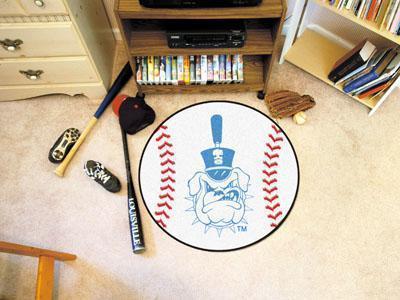 Round Area Rugs NCAA The Citadel Baseball Mat 27" diameter