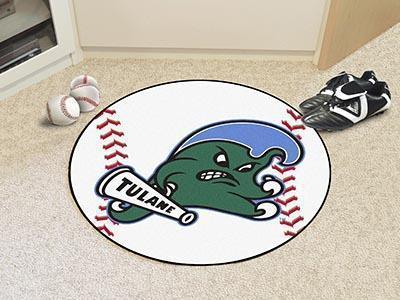 Round Rugs NCAA Tulane Baseball Mat 27" diameter