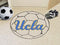 Small Round Rugs NCAA UCLA Soccer Ball 27" diameter