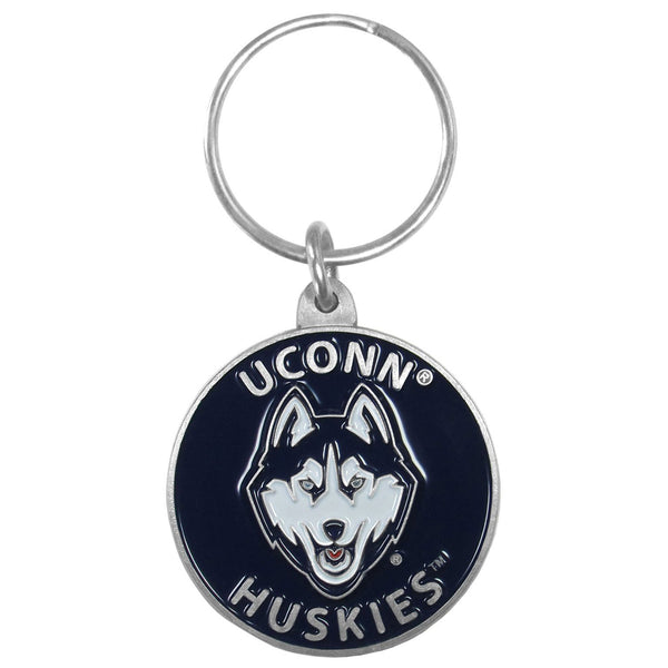 NCAA - UCONN Huskies Carved Metal Key Chain-Key Chains,Scultped Metal Key Chains,College Scultped Metal Key Chains-JadeMoghul Inc.