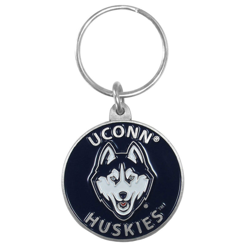 NCAA - UCONN Huskies Carved Metal Key Chain-Key Chains,Scultped Metal Key Chains,College Scultped Metal Key Chains-JadeMoghul Inc.