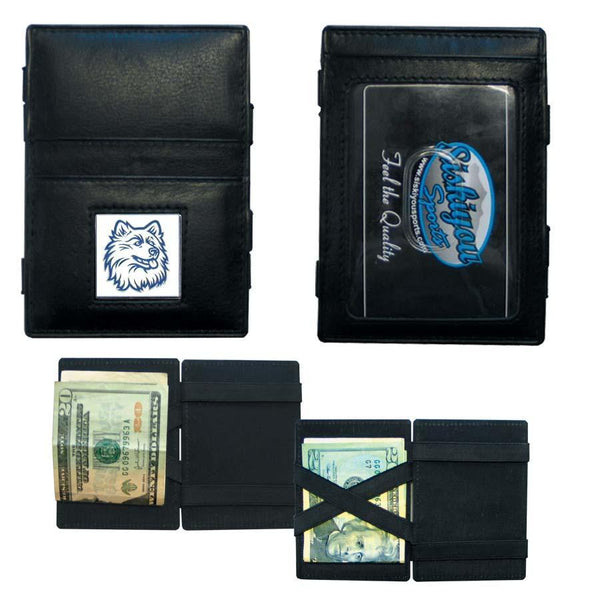 NCAA - UCONN Huskies Leather Jacob's Ladder Wallet-Wallets & Checkbook Covers,Jacob's Ladder Wallets,College Jacob's Ladder Wallets-JadeMoghul Inc.