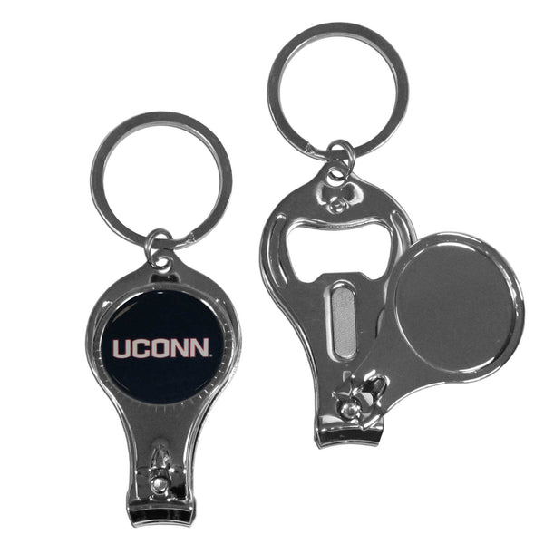 NCAA - UCONN Huskies Nail Care/Bottle Opener Key Chain-Key Chains,3 in 1 Key Chains,College 3 in 1 Key Chains-JadeMoghul Inc.