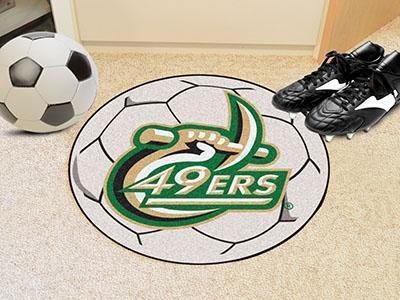 Round Entry Rugs NCAA UNC Charlotte Soccer Ball 27" diameter