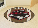 Round Rug in Living Room NCAA UNLV Football Ball Rug 20.5"x32.5"