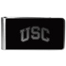 NCAA - USC Trojans Black and Steel Money Clip-Wallets & Checkbook Covers,College Wallets,USC Trojans Wallets-JadeMoghul Inc.