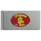 NCAA - USC Trojans Brushed Metal Money Clip-Wallets & Checkbook Covers,Money Clips,Brushed Money Clips,College Brushed Money Clips-JadeMoghul Inc.
