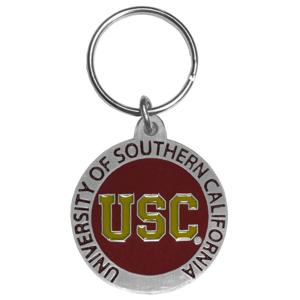 NCAA - USC Trojans Carved Metal Key Chain-Key Chains,Scultped Metal Key Chains,College Scultped Metal Key Chains-JadeMoghul Inc.