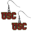 NCAA - USC Trojans Chrome Dangle Earrings-Jewelry & Accessories,Earrings,Dangle Earrings,Dangle Earrings,College Dangle Earrings-JadeMoghul Inc.