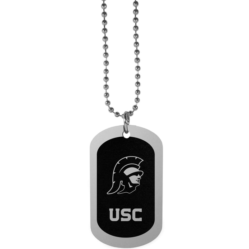 NCAA - USC Trojans Chrome Tag Necklace-Jewelry & Accessories,Necklaces,Chrome Tag Necklaces,College Chrome Tag Necklaces-JadeMoghul Inc.