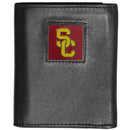 NCAA - USC Trojans Deluxe Leather Tri-fold Wallet Packaged in Gift Box-Wallets & Checkbook Covers,Tri-fold Wallets,Deluxe Tri-fold Wallets,Gift Box Packaging,College Tri-fold Wallets-JadeMoghul Inc.