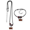 NCAA - USC Trojans Euro Bead Necklace and Bracelet Set-Jewelry & Accessories,College Jewelry,USC Trojans Jewelry-JadeMoghul Inc.