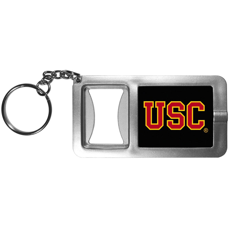 NCAA - USC Trojans Flashlight Key Chain with Bottle Opener-Key Chains,Flashlight Key Chain With Bottle Opener,College Flashlight Key Chain With Bottle Opener-JadeMoghul Inc.