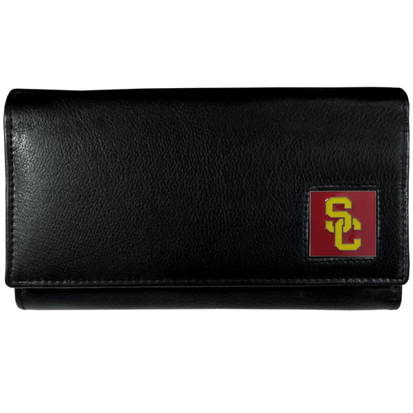NCAA - USC Trojans Leather Women's Wallet-Wallets & Checkbook Covers,Women's Wallets,College Women's Wallets-JadeMoghul Inc.