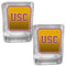 NCAA - USC Trojans Square Glass Shot Glass Set-Beverage Ware,Shot Glass,Graphic Shot Glass,College Graphic Shot Glass,-JadeMoghul Inc.