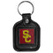 NCAA - USC Trojans Square Leatherette Key Chain-Key Chains,Leatherette Key Chains,College Leatherette Key Chains-JadeMoghul Inc.