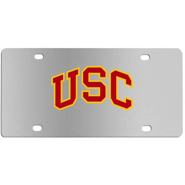 NCAA - USC Trojans Steel License Plate Wall Plaque-Automotive Accessories,License Plates,Steel License Plates,College Steel License Plates-JadeMoghul Inc.