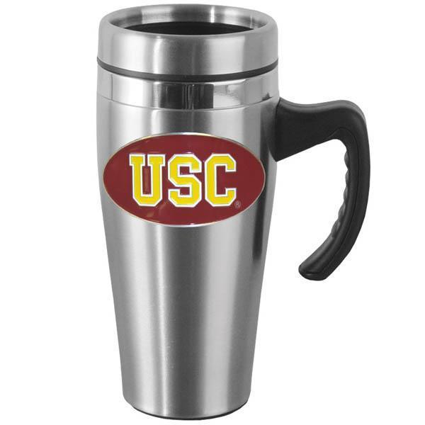 NCAA - USC Trojans Steel Travel Mug w/Handle-Missing-JadeMoghul Inc.