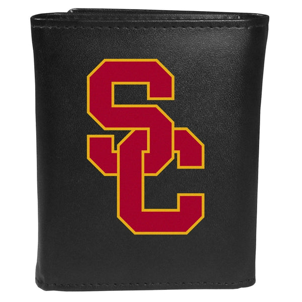 NCAA - USC Trojans Tri-fold Wallet Large Logo-Wallets & Checkbook Covers,College Wallets,USC Trojans Wallets-JadeMoghul Inc.