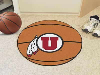 Round Area Rugs NCAA Utah Basketball Mat 27" diameter