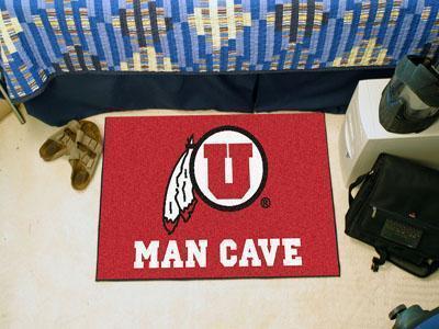 Outdoor Mat NCAA Utah Man Cave Starter Rug 19"x30"
