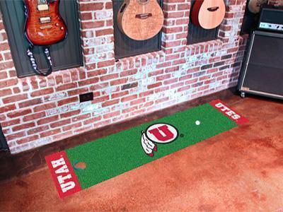 Rugs NCAA Utah Putting Green Mat 18"x72" Golf Accessories